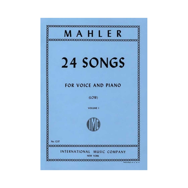 Mahler, Gustav - 24 SONGS Vol.I L.Vce Pft 