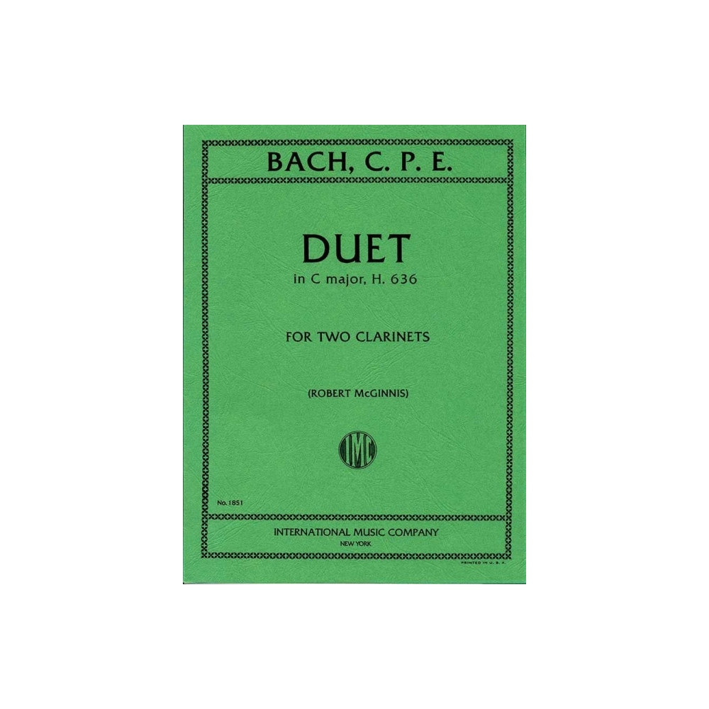 Bach, Carl Philipp Emanuel - DUET CMaj 2Clar 