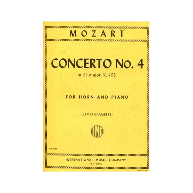 Mozart, Wolfgang Amadeus - Concerto No. 4 in E flat major KV 495 