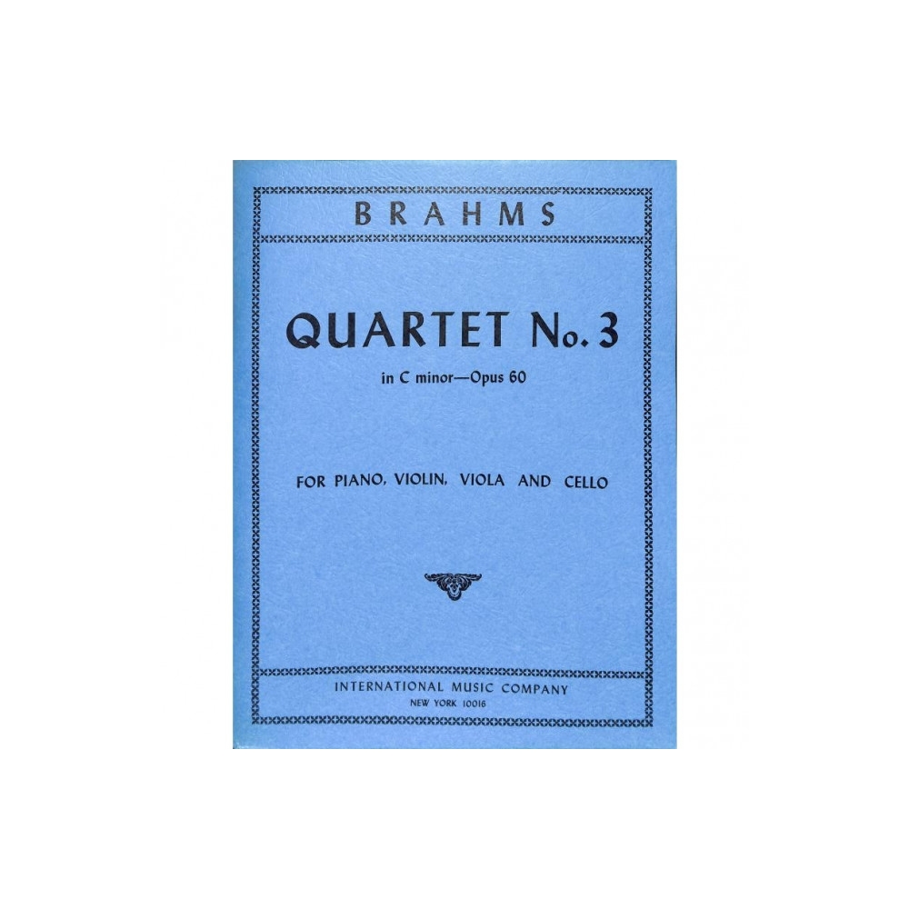Brahms, Johannes - Quartet No. 3 in C minor op. 60 