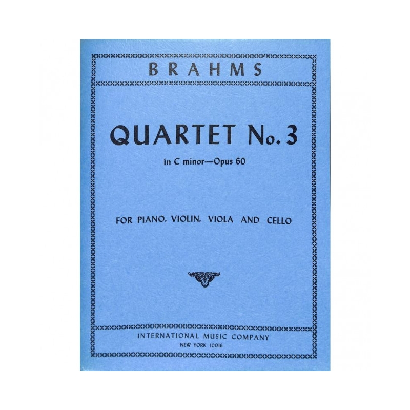 Brahms, Johannes - Quartet No. 3 in C minor op. 60 