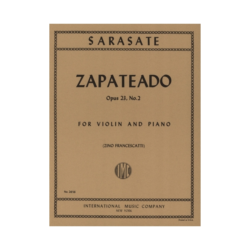 Sarasate y Navascuez, Martín Melitón Pablo de - Zapateado op.23/2