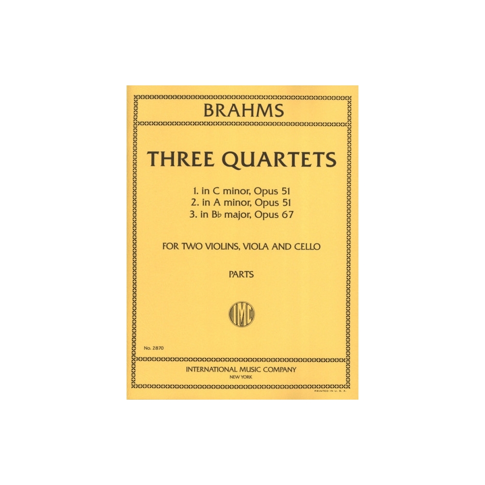 Brahms, Johannes - Three Quartets 