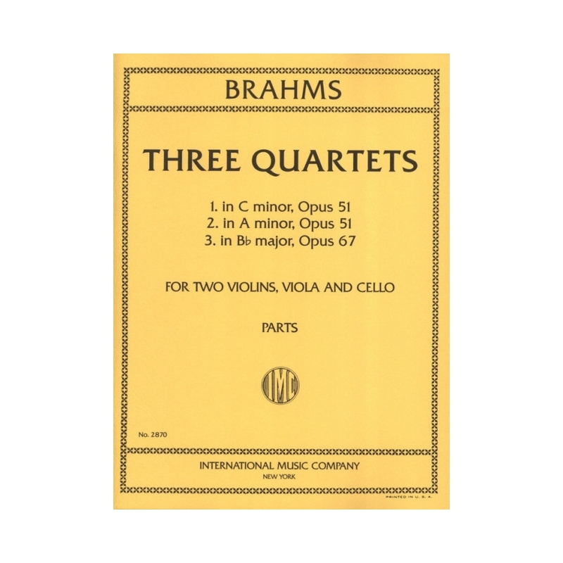 Brahms, Johannes - Three Quartets 