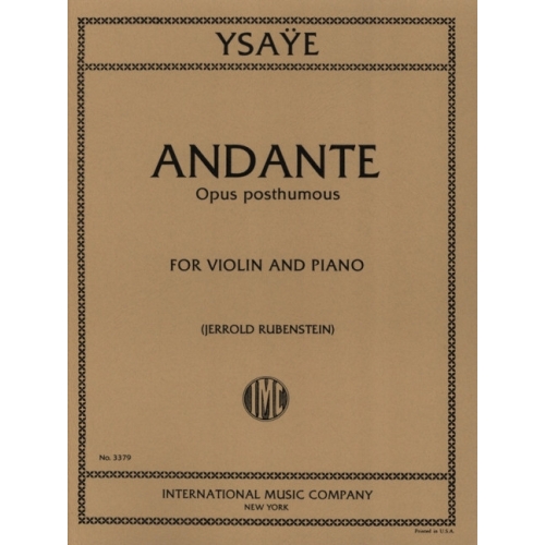 Ysaÿe, Eugène - Andante...