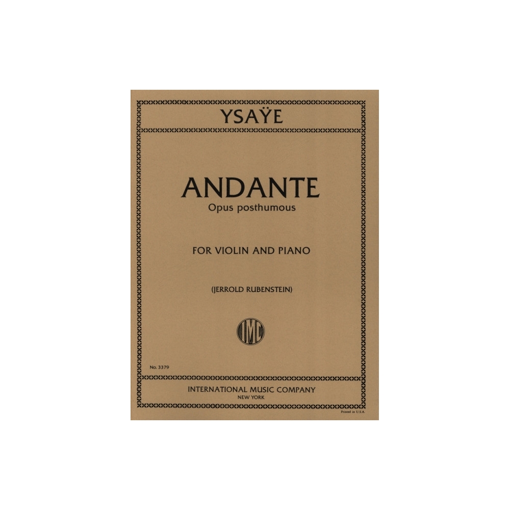 Ysaÿe, Eugène - Andante op.posth 