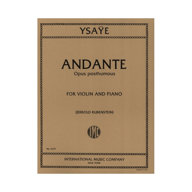 Ysaÿe, Eugène - Andante op.posth
