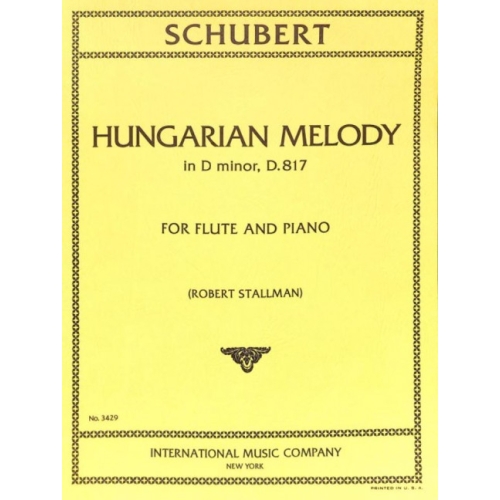 Schubert, Franz - Hungarian Melody in D minor D. 817 