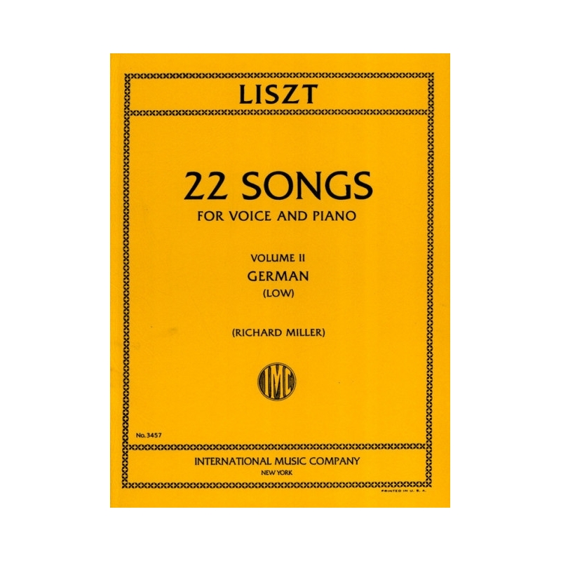 Liszt, Franz - 22 Songs Vol. 2 Vol. 2
