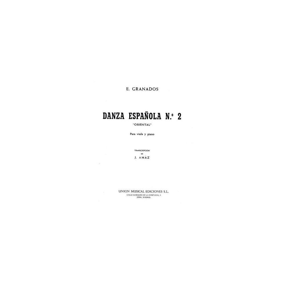 Granados, Enrique - Danza Espanola No.2 - Oriental (Viola/Piano)