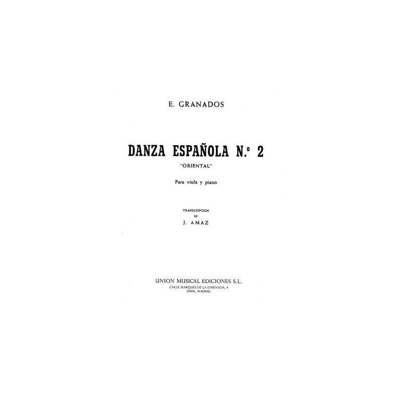 Granados Danza Espanola No.2 Oriental Vla/pf (amaz)