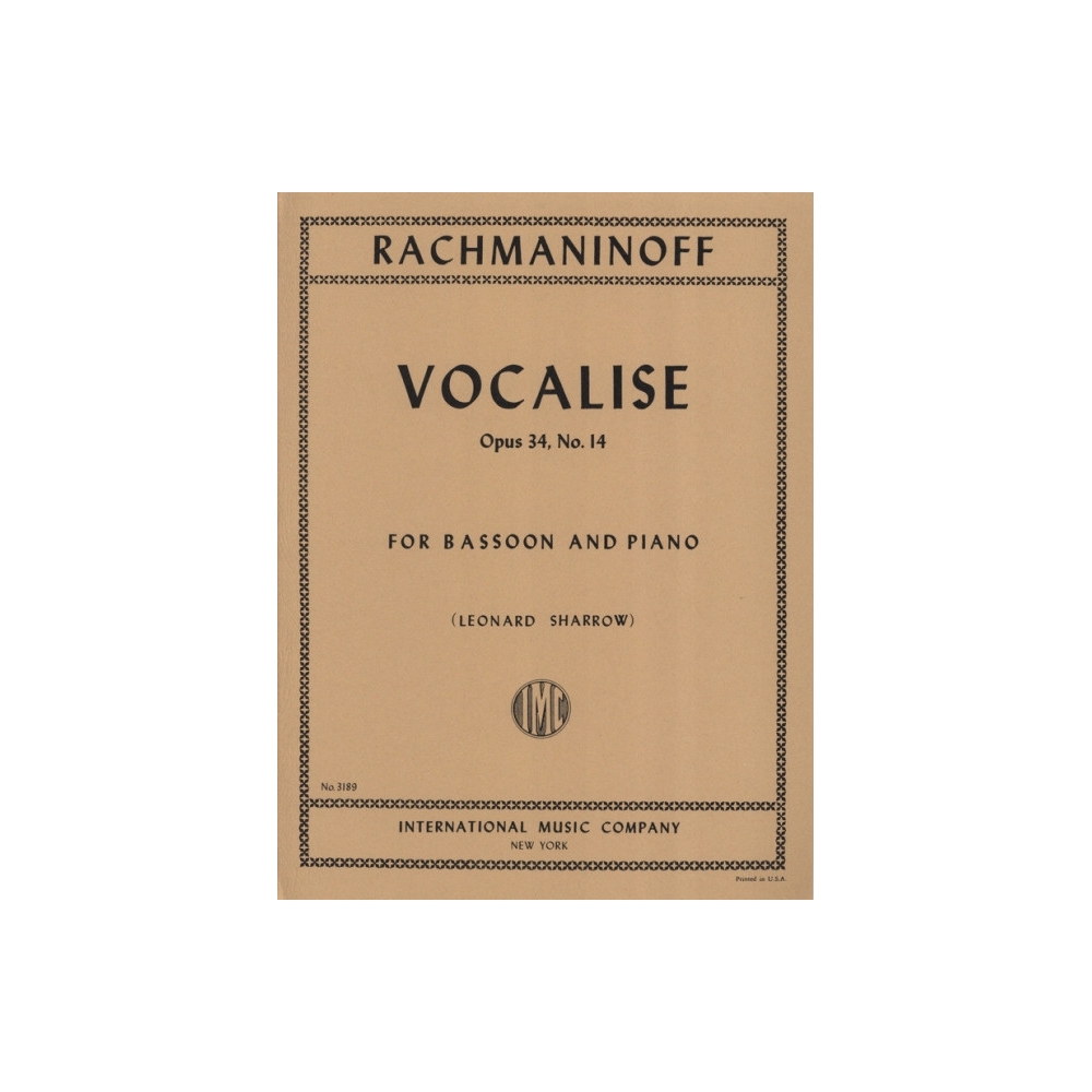 Rachmaninoff, Sergei Wassiljewitsch - Vocalise op. 34/14 