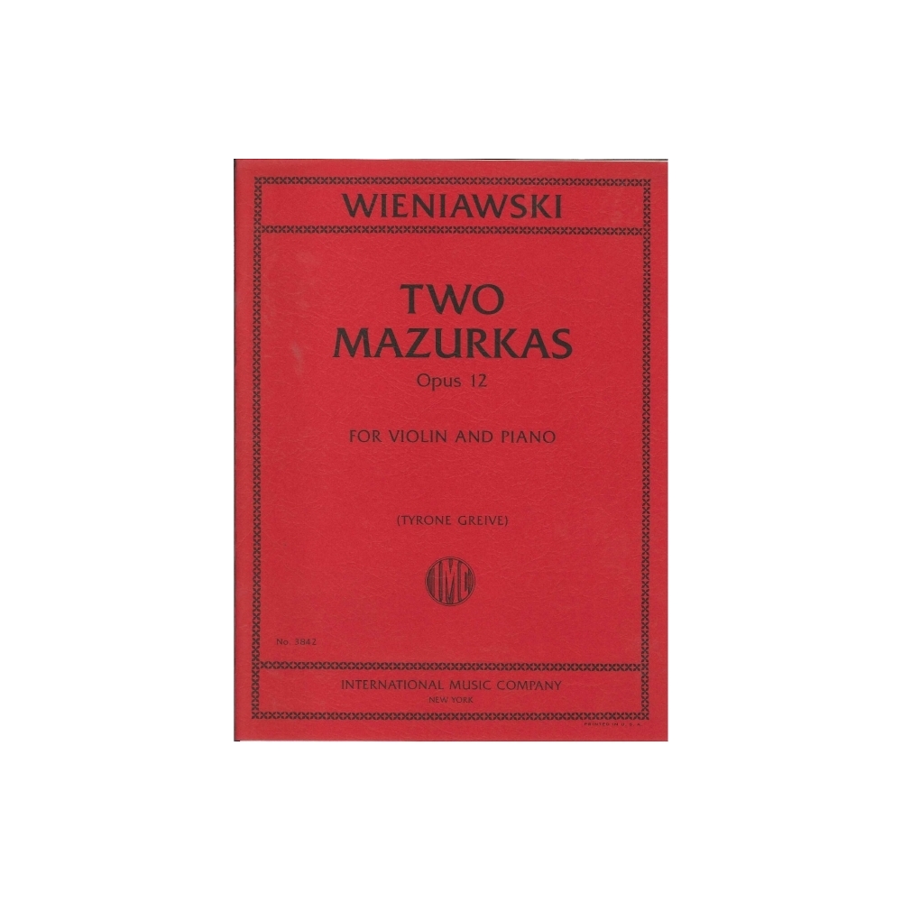 Wieniawski, Henryk - Two Mazurkas op. 12 