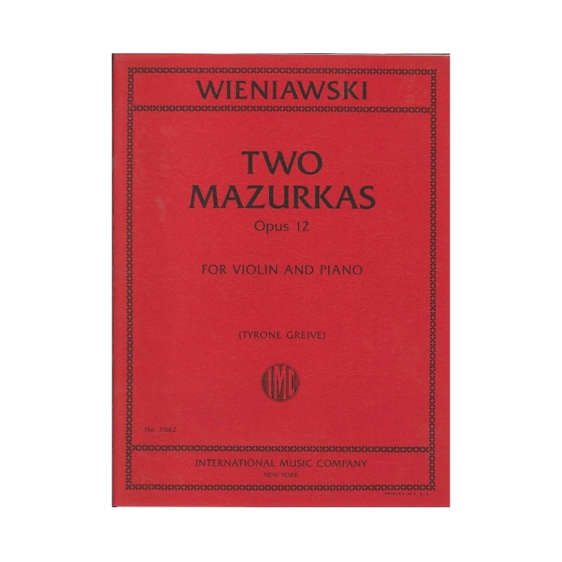 Wieniawski, Henryk - Two Mazurkas op. 12