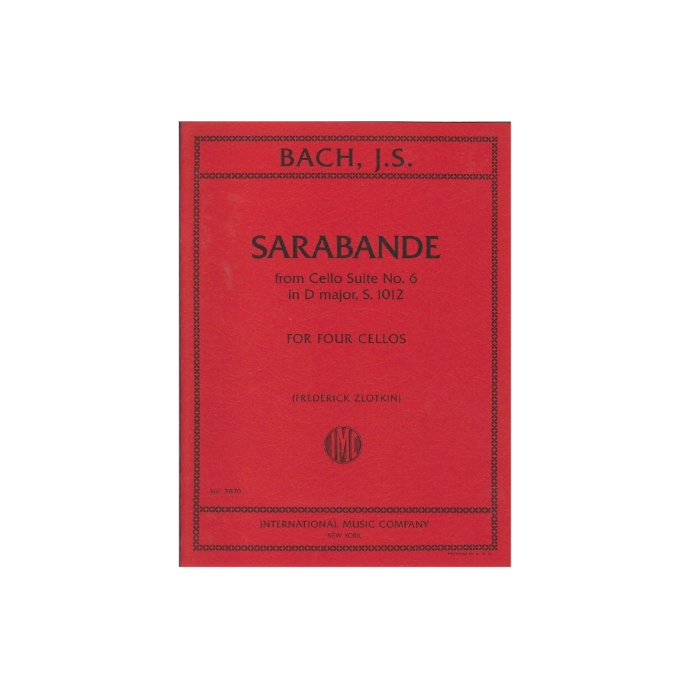 Bach, J.S - Sarabande BWV1012 