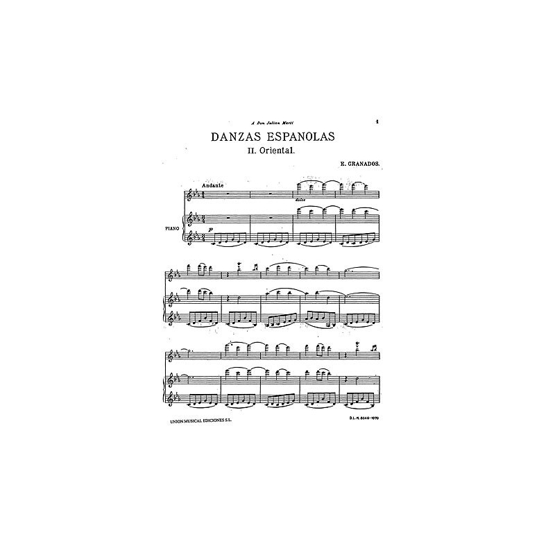 Granados: Danza Espanola No.2 Oriental (Amaz)for Clarinet(Tenor Sax) and Piano