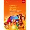 Scales and Arpeggios for Baritone (bass clef), Euphonium (bass clef), E flat Tuba (bass clef), ABRSM Grades 1-5, from 2023