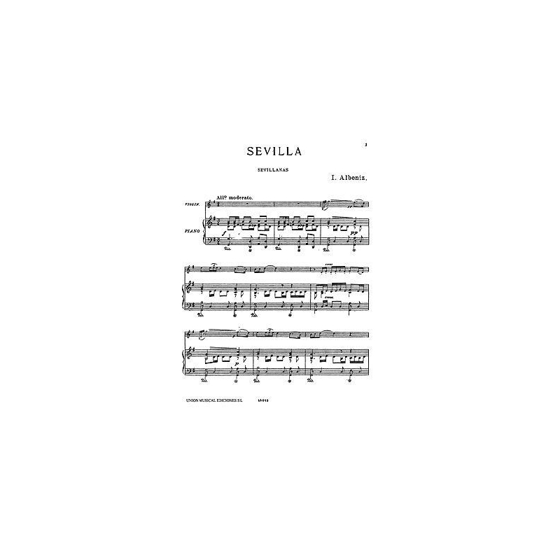 Albéniz, Isaac - Sevilla-Sevillanas (Violin And Piano)