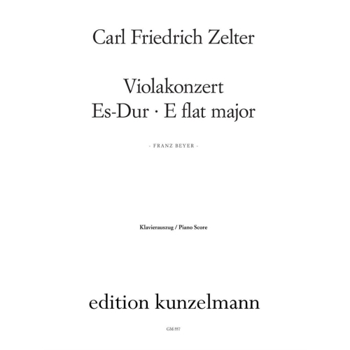 Zelter, Carl Friedrich - Concerto for Viola in E flat