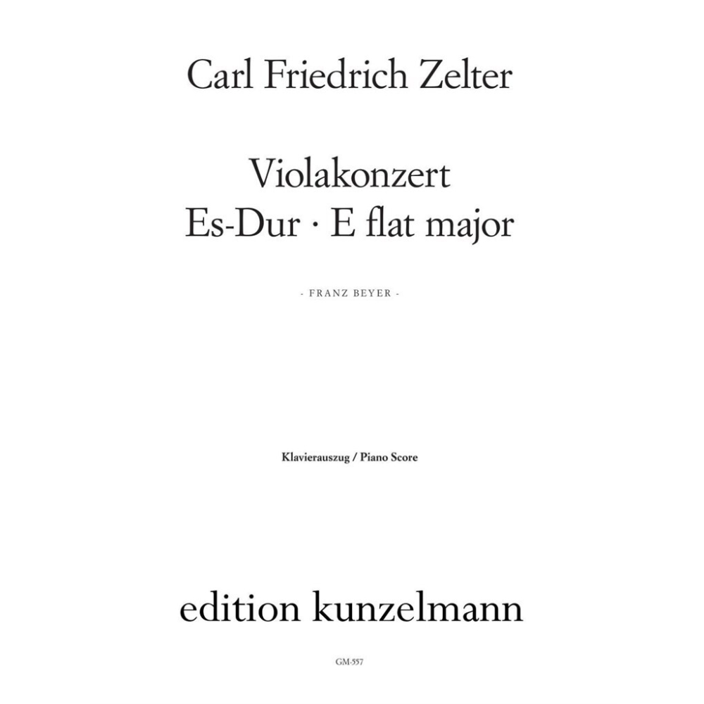 Zelter, Carl Friedrich - Konzert Für Viola Es-Dur