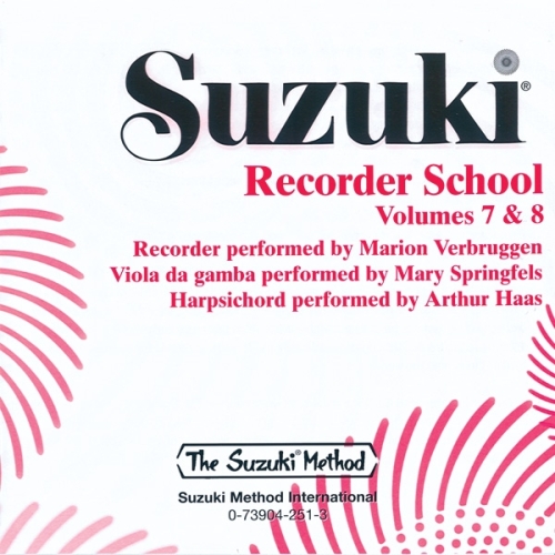 Suzuki Recorder School (Soprano and Alto Recorder), Volumes 7 & 8 – CD