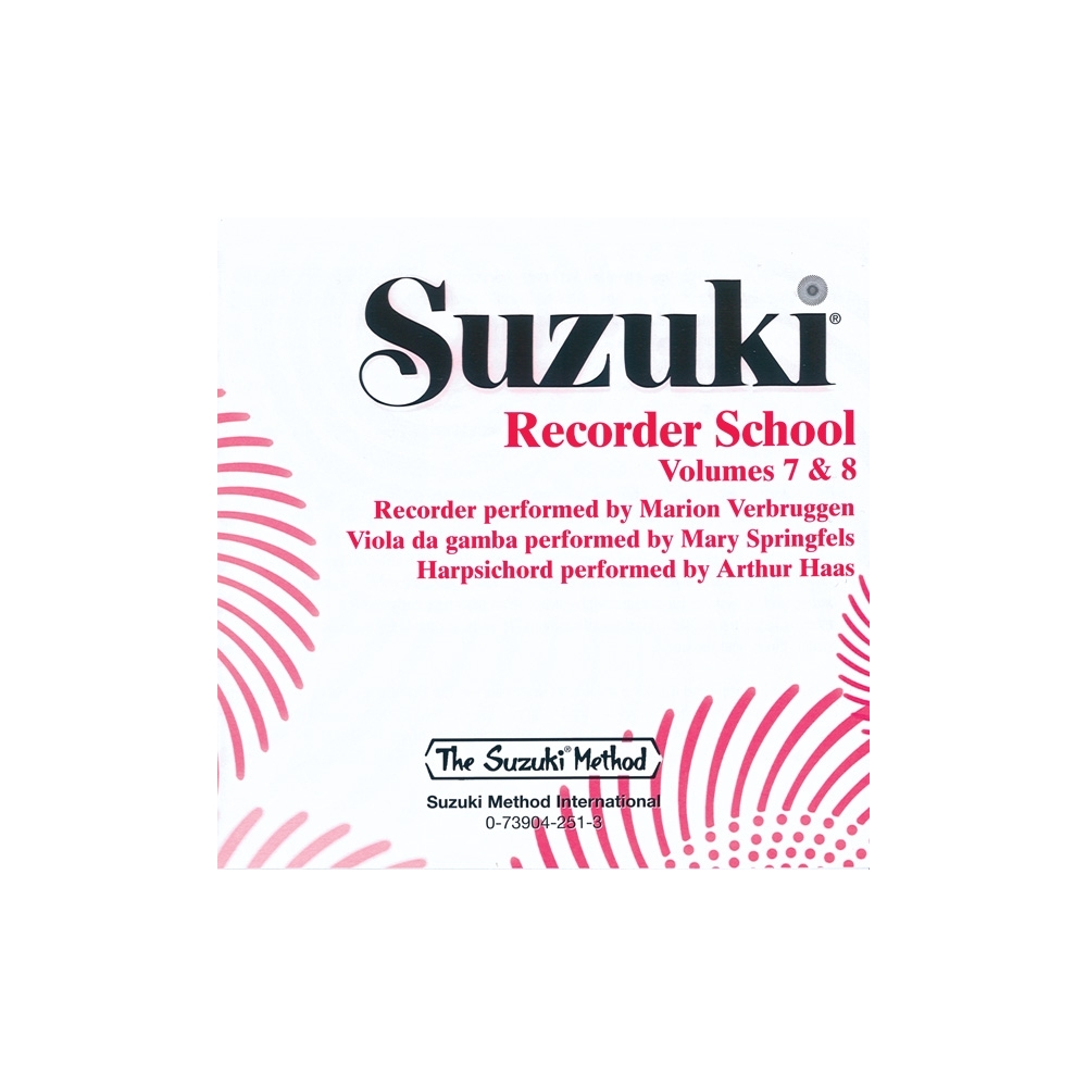 Suzuki Recorder School (Soprano and Alto Recorder), Volumes 7 & 8 – CD