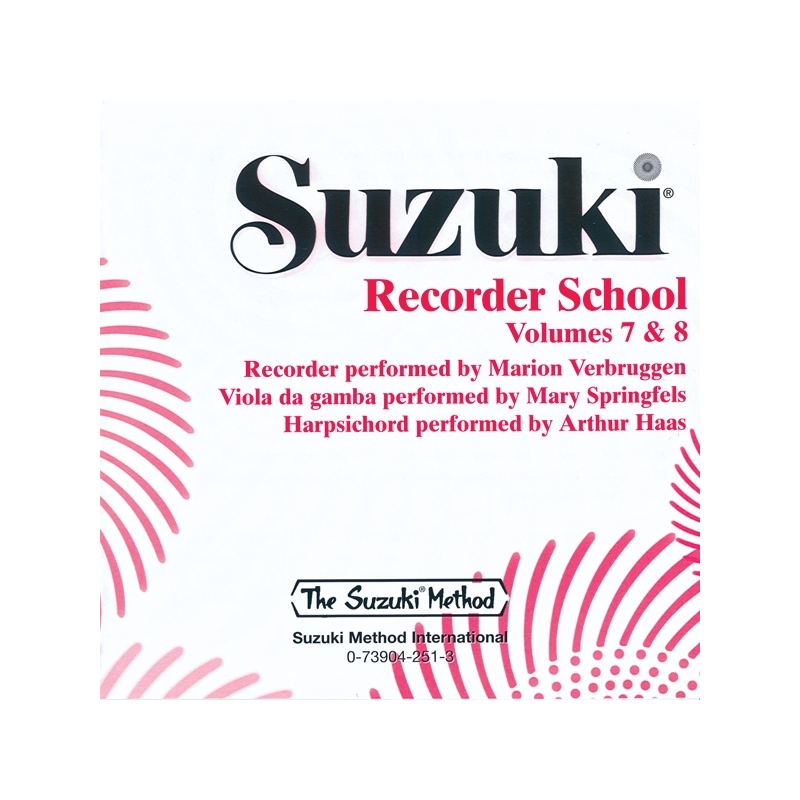 Suzuki Recorder School Sop & Alto Rec CD, Vol 7 &8