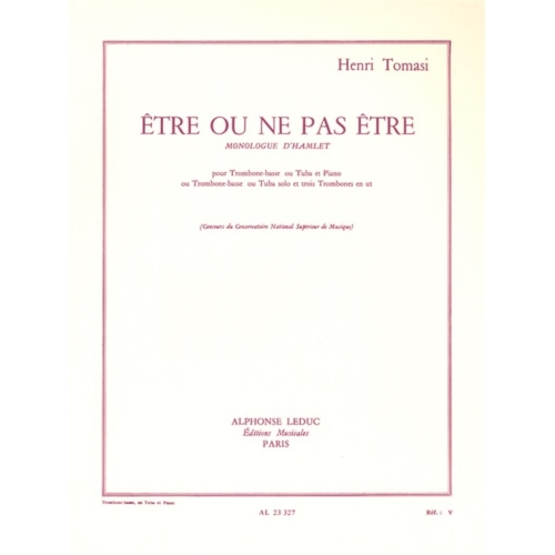 Tomasi - Etre Ou Ne Pas Être