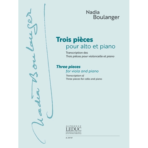 Boulanger, Nadia - 3 Pièces Pour Alto Et Piano