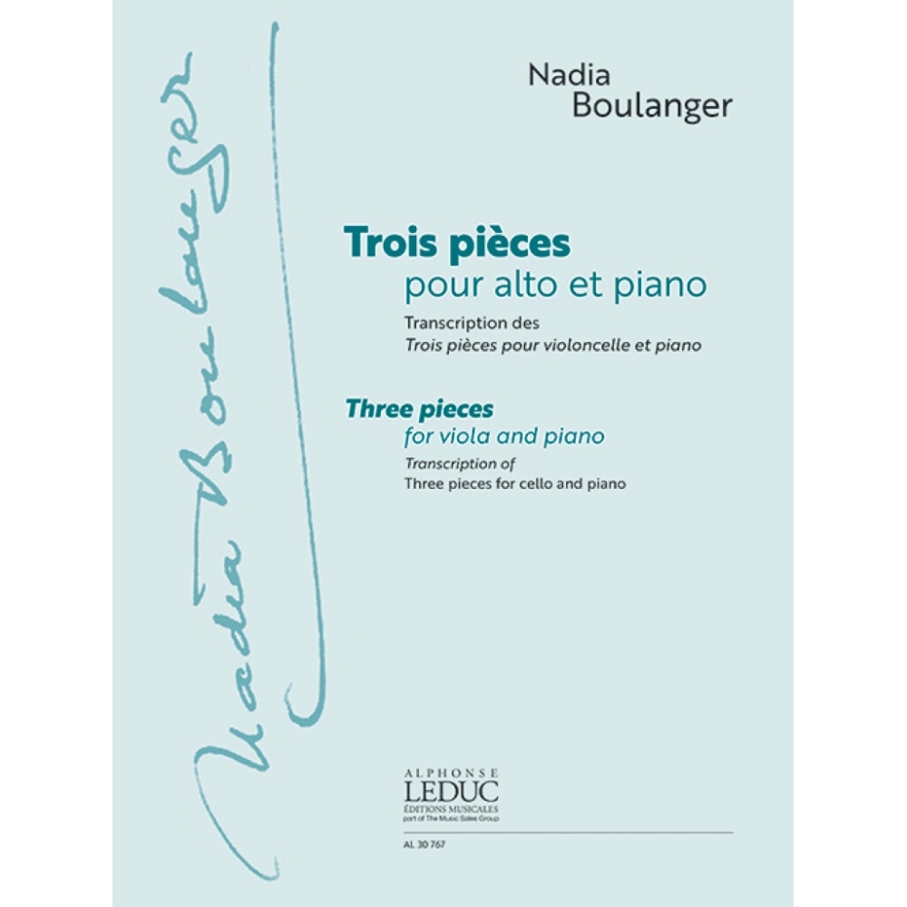 Boulanger, Nadia - 3 Pièces Pour Alto Et Piano