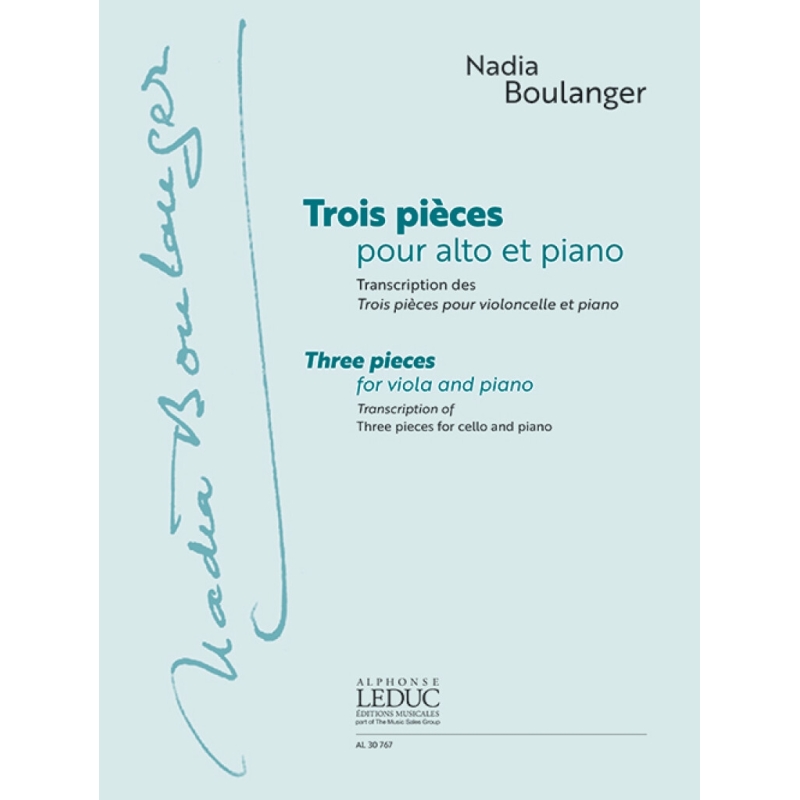 Boulanger, Nadia - 3 Pièces Pour Alto Et Piano