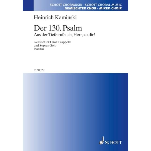 Kaminski, Heinrich - Der 130. Psalm op. 1a 