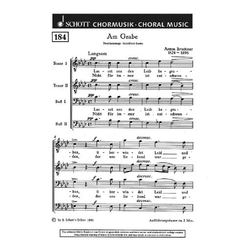 Bruckner, Anton - Am Grabe 