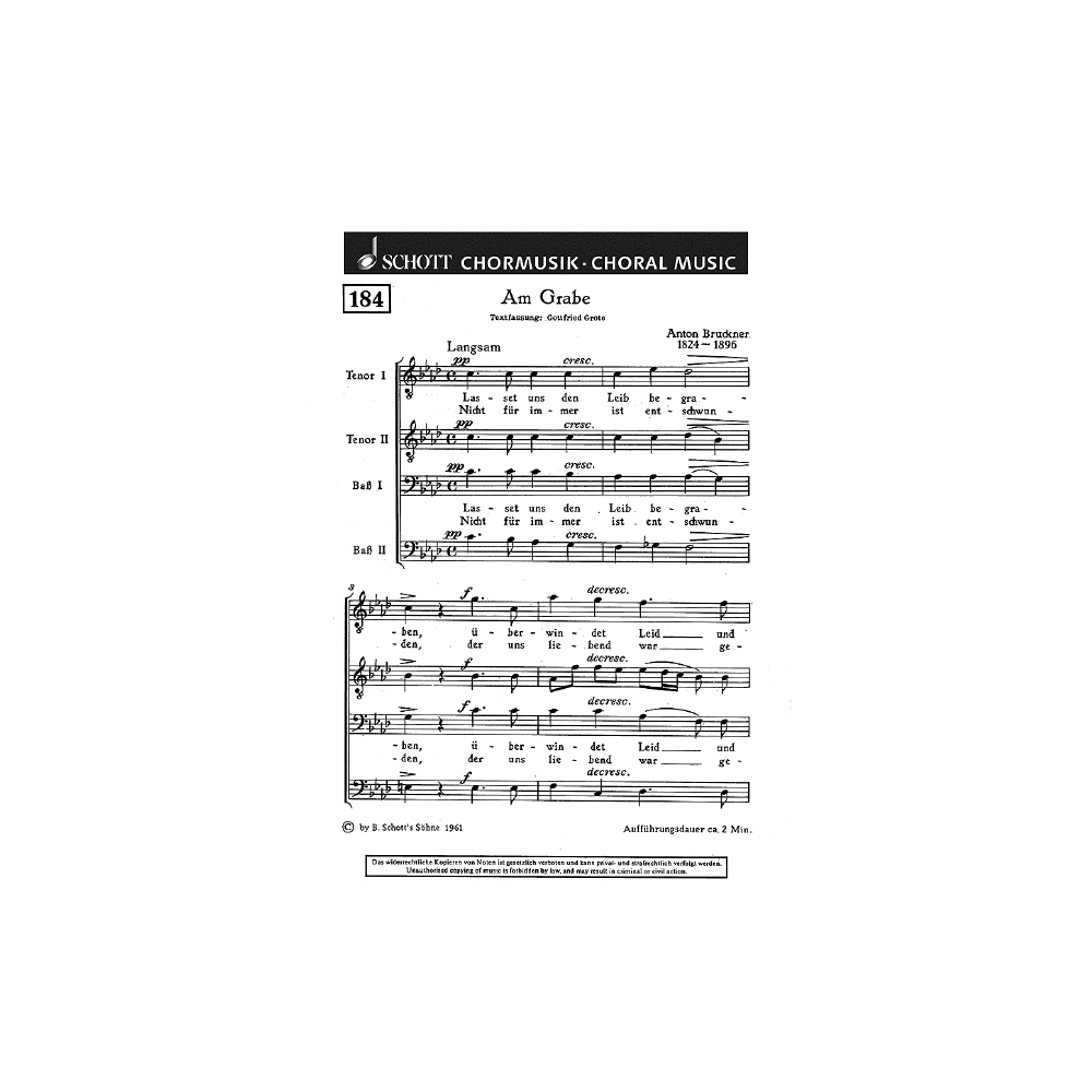 Bruckner, Anton - Am Grabe 