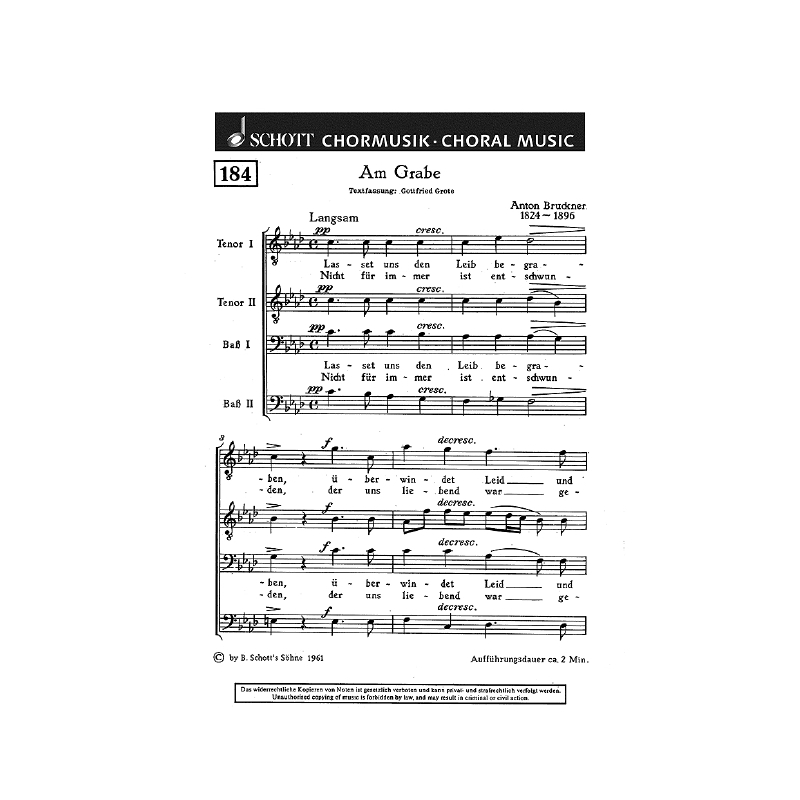 Bruckner, Anton - Am Grabe 