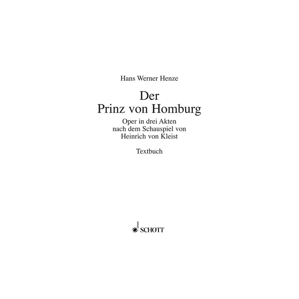 Henze, Hans Werner - Der Prinz von Homburg 
