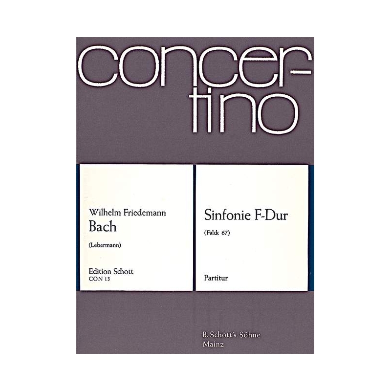 Bach, Wilhelm Friedemann - Sinfonie F Major Falck 67