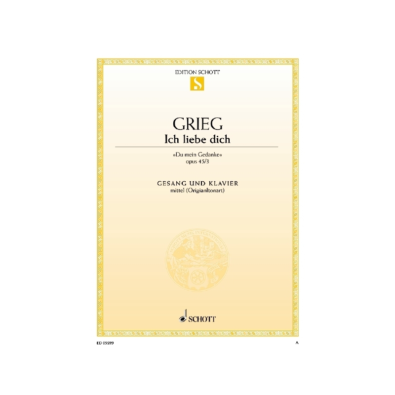 Grieg, Edvard - Ich liebe dich op. 41/3 