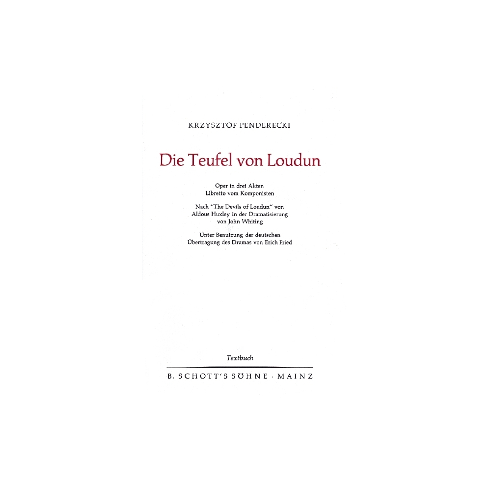 Penderecki, Krzysztof - The Devils of Loudun 