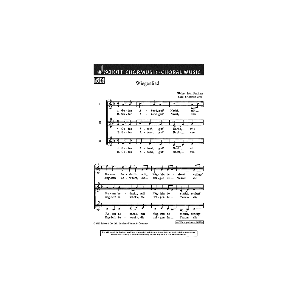Brahms, Johannes - Wiegenlied 