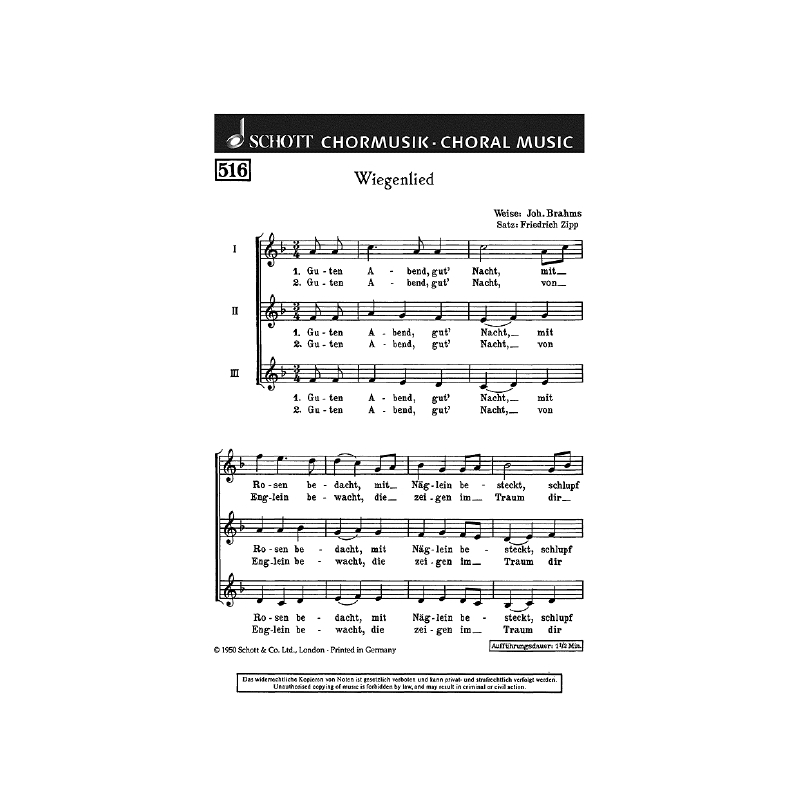 Brahms, Johannes - Wiegenlied