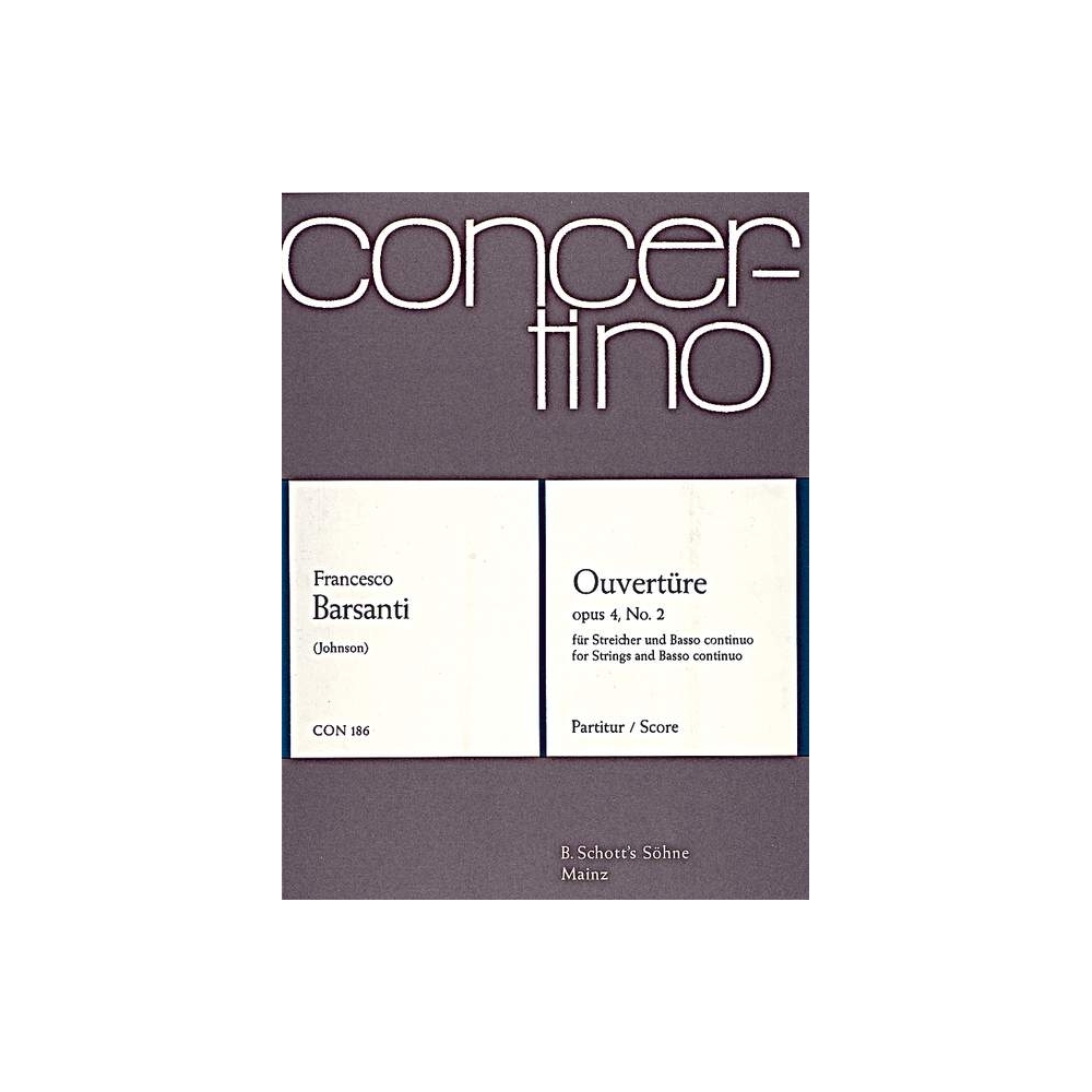 Barsanti, Francesco - Overture D Minor op. 4/2 