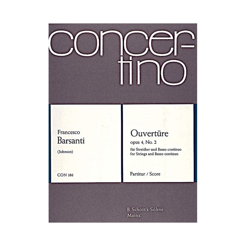 Barsanti, Francesco - Overture D Minor op. 4/2