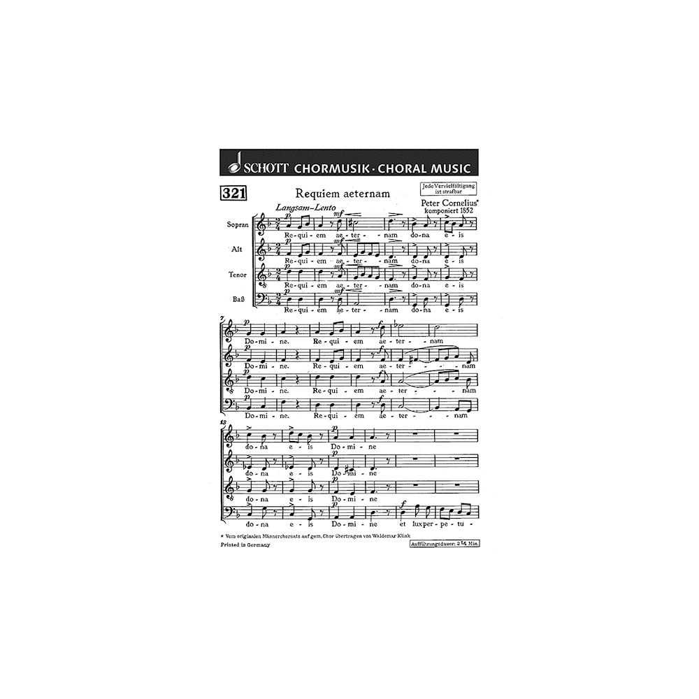 Cornelius, Peter - Requiem aeternam 