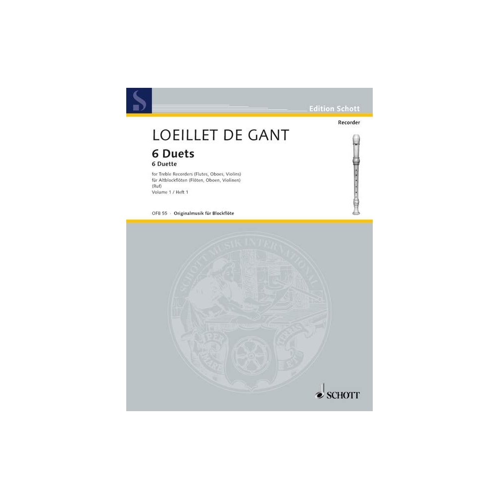 Loeillet de Gant, Jean Baptiste - 6 Duets 