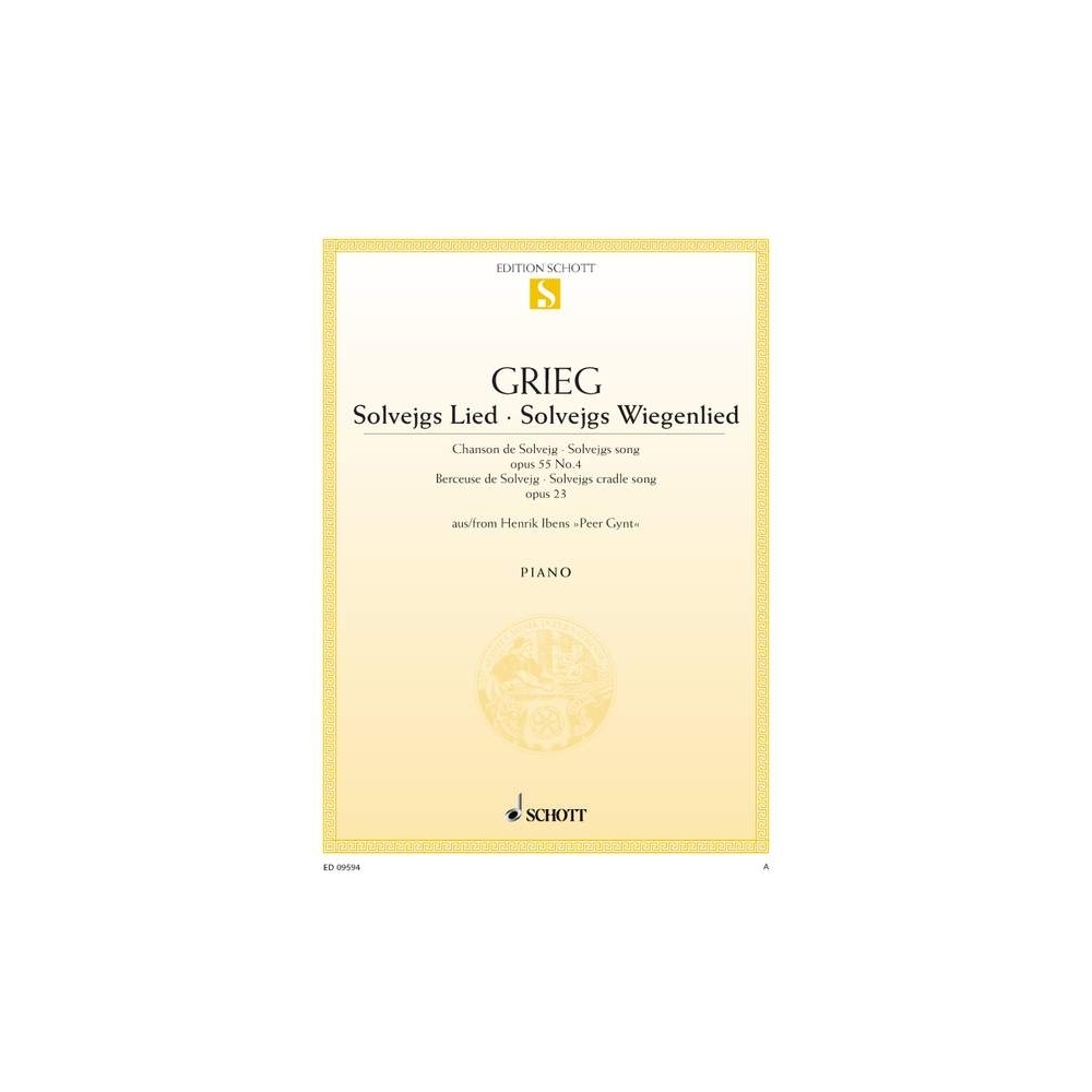 Grieg, Edvard - Solvejg's Song - Solvejg's Cradle Song op. 55/4 and op. 23 