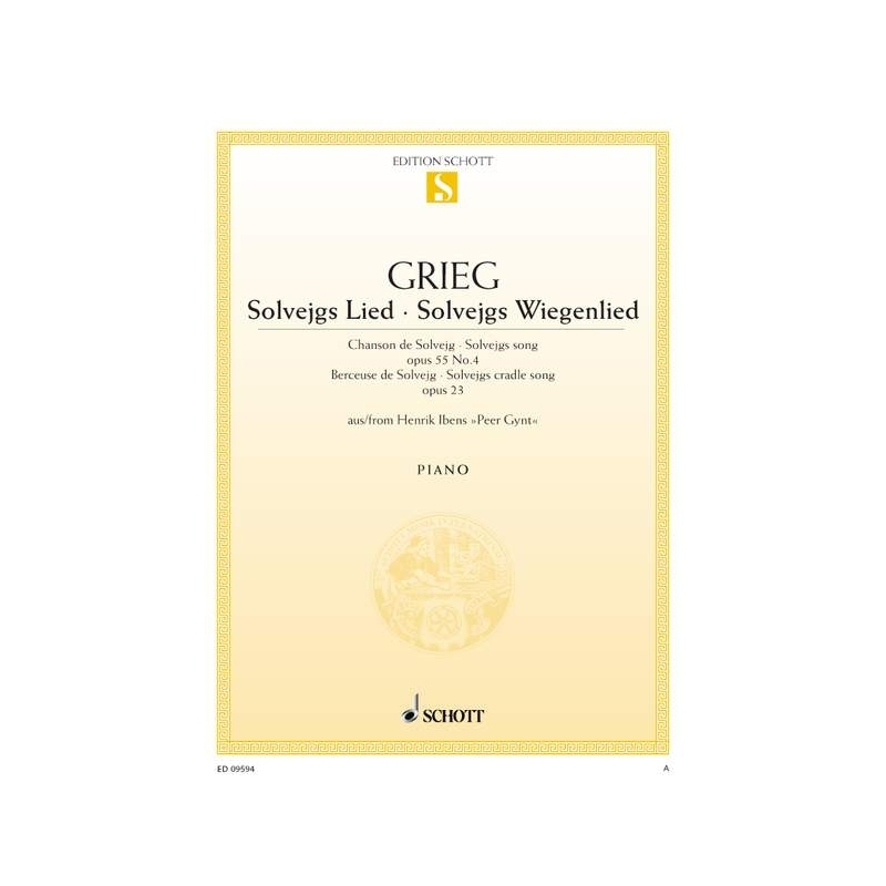 Grieg, Edvard - Solvejg's Song - Solvejg's Cradle Song op. 55/4 and op. 23 