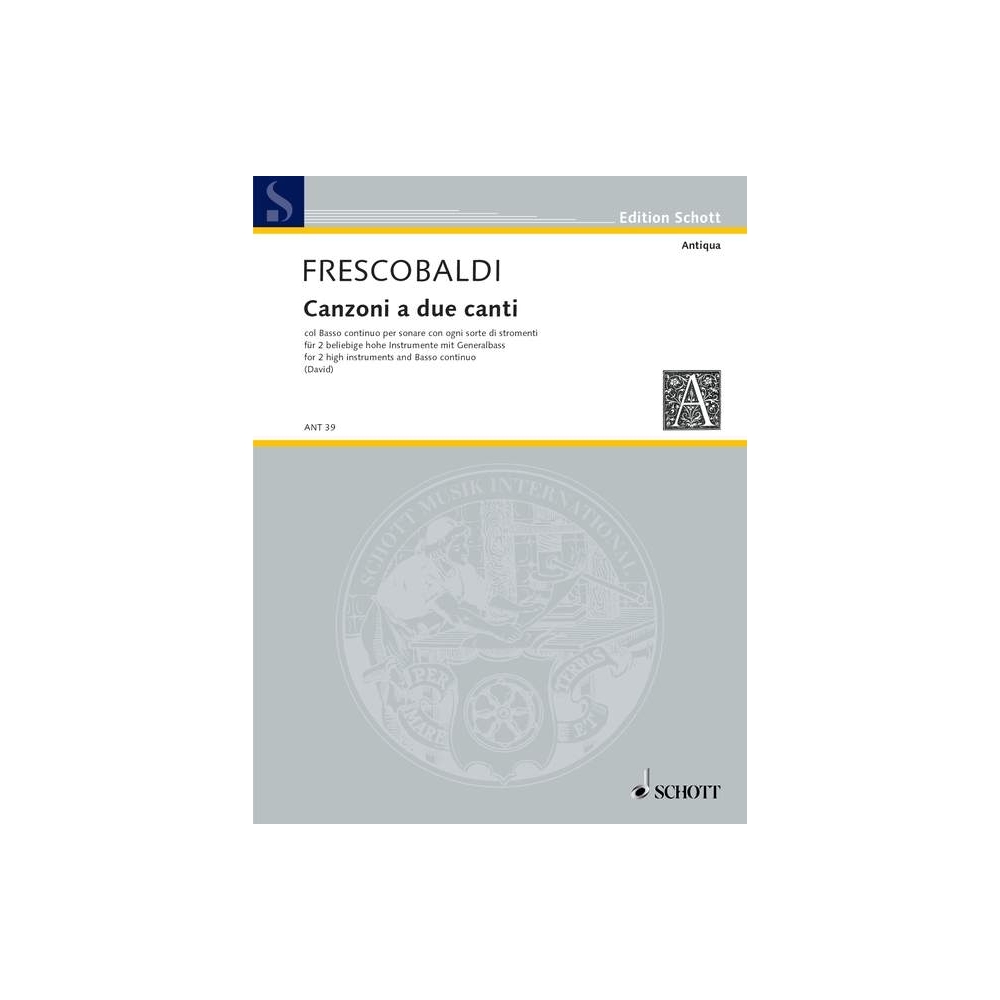 Frescobaldi, Girolamo - Canzoni a due canti col basso continuo 