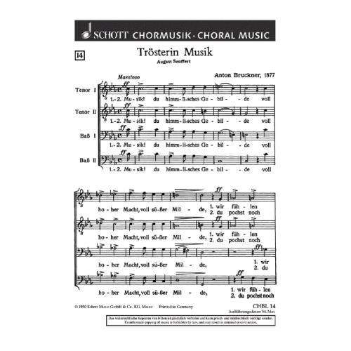 Bruckner, Anton - Trösterin...