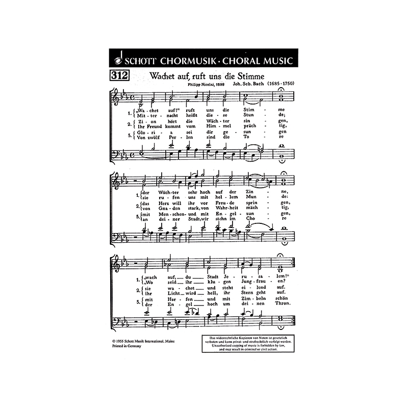 Bach, J.S - Wachet auf, ruft uns die Stimme 